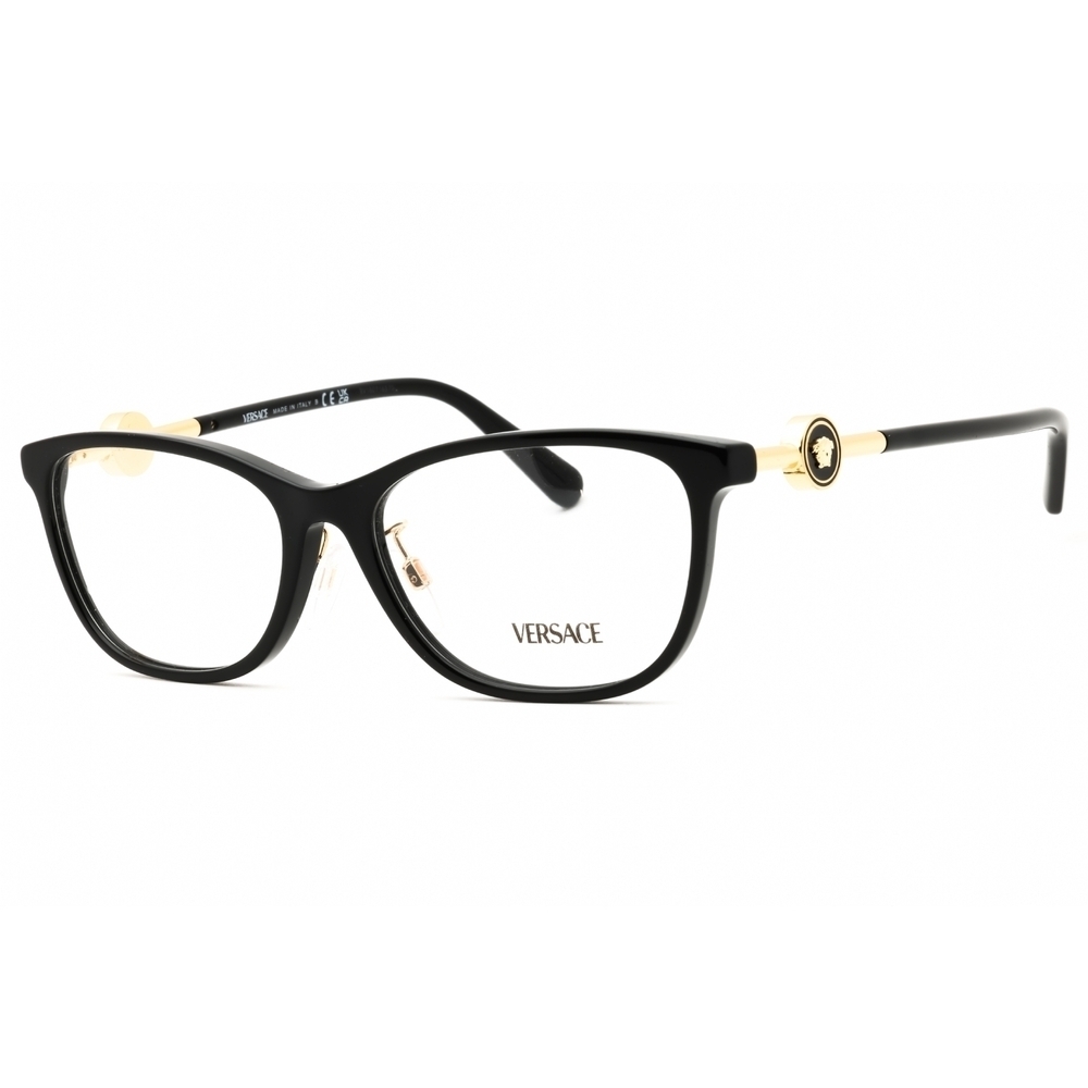 NWT Versace VE3297D Black Rectangle 55mm Eyeglasses